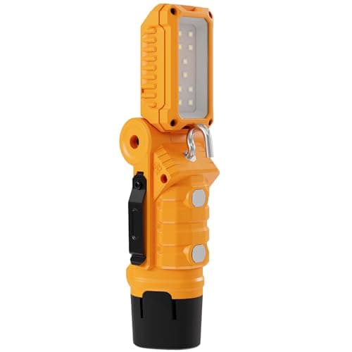 VTEK Rechargeable LED Work Light with Magnetic Base & Hanging Hook Mechanic Portable Working Light for Car Repairing,Home Using,Barbecue,Outdoors (Yellow) - Image 1