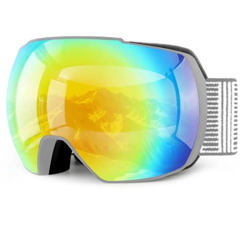 OULAIQI Ski Snow Goggles,OTG UV400 Protection,Anti Fog Skiing,Skating,Snowboarding,Snowboard Goggles For Men Women Youth (True Gold) - Image 1