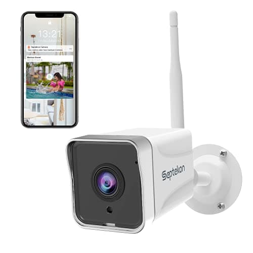 Septekon 2K Security Camera Outdoor，WiFi Cameras for Home Security Outside with Motion Detection Tracking, Night Vision, Two-Way Audio, IP66 Weatherproof, 2.4GHz Wi-Fi, Compatible with Alexa - Image 1