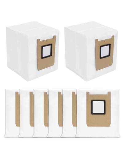 DR DAPPER 8 Pack Dust Bags,Compatible with Eufy E28 Omni/E25 Omni Robot Vacuum,3L Large Capacity,Heavy-Duty-Resistant Design E28Omni /E25 Omni Vacuum Bags - Image 1