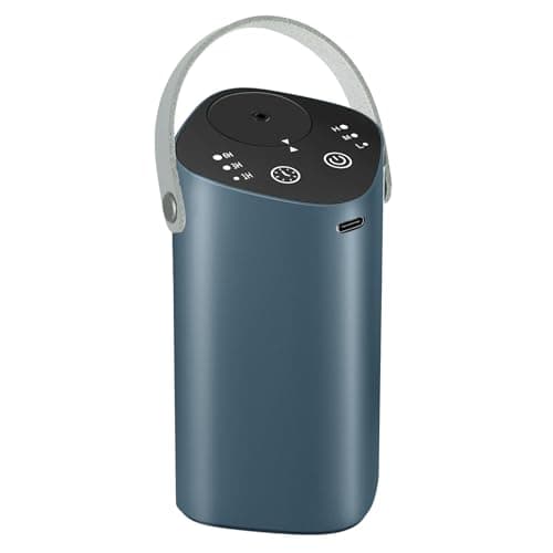 Waterless Essential Oil Diffuser for Car & Home, Aromatherapy Diffuser with 4 Timer (1/3/6/Off), 3 Mist Mode, Battery Operated, Air Scent Diffuser for Bathroom Office, Small Aroma Diffuser Greyblue - Image 1