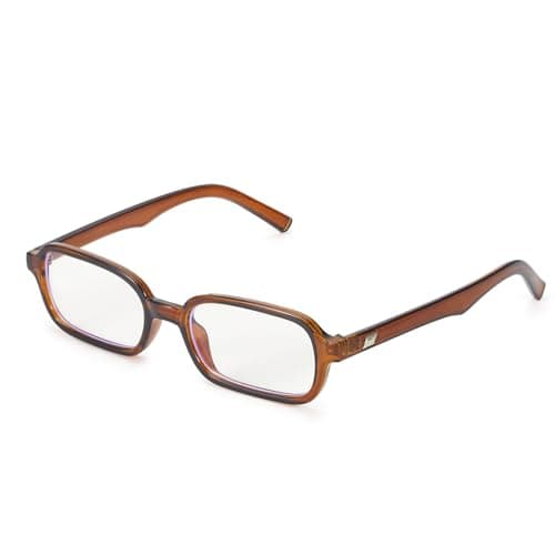 SODQW Retro Fake Glasses Blue Light Glasses for Women Trendy Vintage Small Rectangle Eyewear with Non Prescription Lens - Image 1