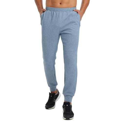 M MAELREG Mens Golf Joggers with Zipper Pockets Casual Athletic Workout Track Pants Heather Mens Jogger Sweatpants - Image 1