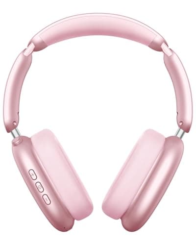 Wentronic Y02 Active Noise Cancelling Headphones,60H Battery,5 EQ Music Modes,Hi-Res Audio,Deep Bass,Foldable Wireless Over Ear Bluetooth 5.4 Headset,Breathable Leather Earpads (Pink) - Image 1