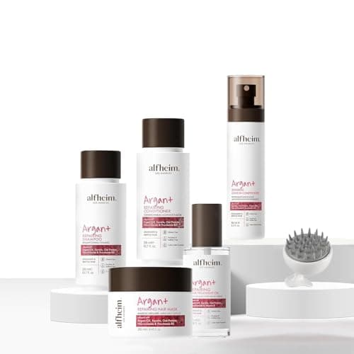 Alfheim Argan Hair Care Set | Argan Oil Shampoo, Conditioner, Hair Mask, Leave-In & Hair Oil | Frizz Control & Repair | Moisturizing & Strengthening | Sulfate-Free, Color-Safe | Holiday Gift for you - Image 1