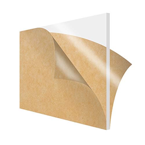 SimbaLux Acrylic Sheet Clear Cast Plexiglass 12” x 12” Square Panel 1/2” Thick (13mm) Transparent Plastic Plexi Glass Board with Protective Paper for Signs, DIY Display Projects, Craft, Easy to Cut - Image 1