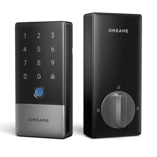 DREAME Wi-Fi Smart Door Lock A10, Matter Over Thread, Apple Home Key, AI Fingerprint Keyless Entry Door Lock, Front Door Deadbolt Lock Set, Geofencing Auto Unlock, BHMA Grade 2, IP65 Waterproof - Image 1