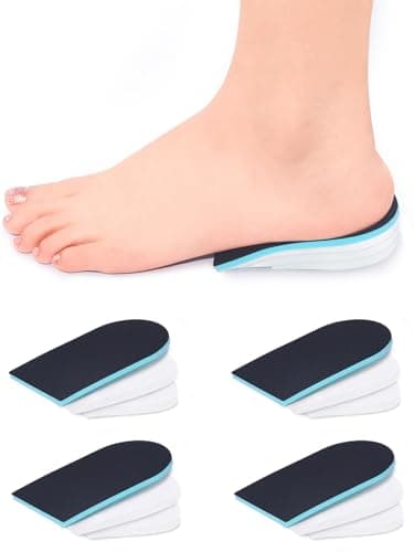 Heel Lift for Leg Length Discrepancy, Heel Pain Relief 【US Made Materials】 Orthopedic Heel Increase Inserts for Plantar Fasciitis, Heel Height Adjustment (2 Pairs (Black), M 8.5-12 / W 10-13)
