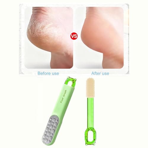 Foot File 2-in-1 Pedicure Scrubber Tool - Stainless Steel Dual-Sided & Callus Remover, Durable Easy-to-Clean Rasp for Hard Dead Skin, Corn Removal & Soft Feet, Dry & Wet Use (Green) - Thumbnail 3
