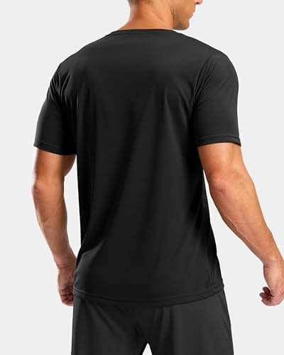 G Gradual Men's Workout Shirts Quick Dry Athletic Running T-Shirts Lightweight Moisture Wicking Short Sleeve Sports Gym Tops(Black,XXL) - Thumbnail 3