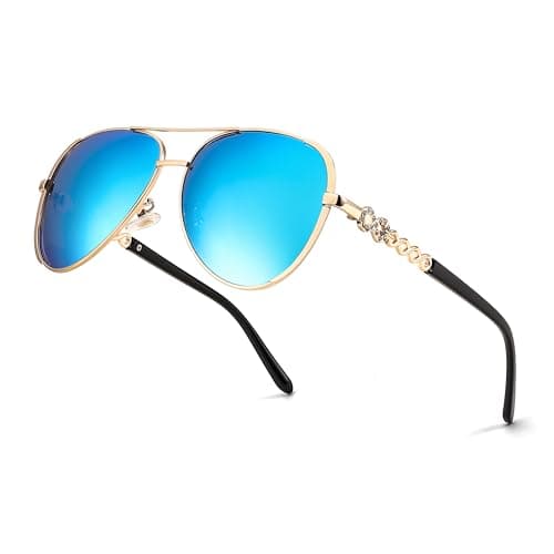 FEISEDY Retro Polarized Pilot Sunglasses for Women 70s Vintage Trendy Shades B4147 - Image 1