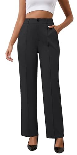 AVAMO Stretchy Work Pants High Waisted Slacks for Women Dress Pants Business Casual Pants Office Trousers with Pockets - Image 1