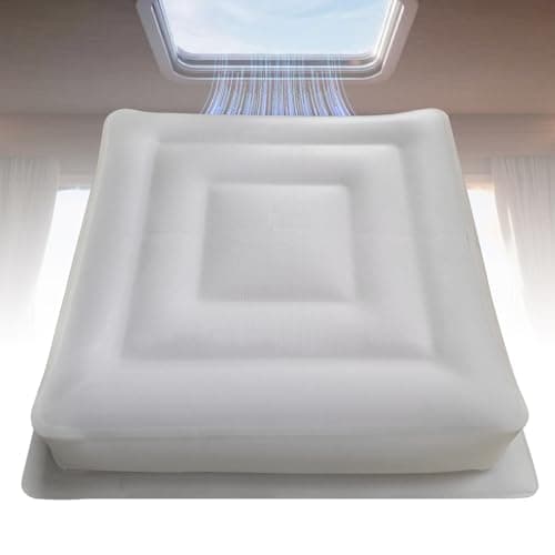 Inflatable Seat Cushion 14", Ultralight Camping Sit Pad, Portable Air Cushion for Stadium, Hiking, Hunting, RV Insulation Pad, Office Chair, Pressure Relief, Waterproof Compact Travel Pillow - White