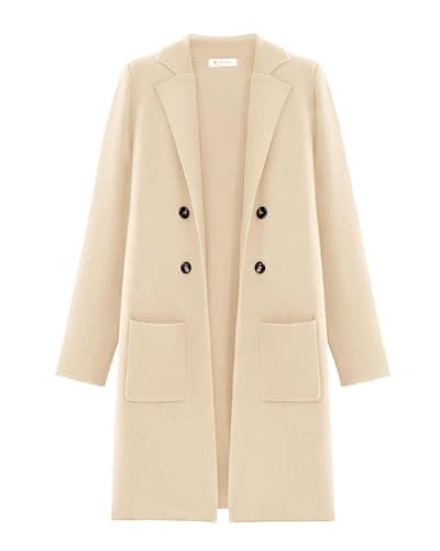 KIRUNDO Cardigan Sweaters for Women 2026 Fall Open Front Knit Sweater Jackets Business Casual Long Coatigan Winter Clothing(Apricot, Medium) - Image 1