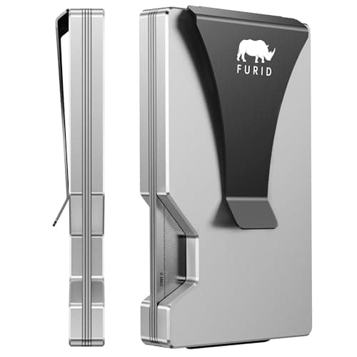 furid Minimalist Card Wallet for Men Slim: Rfid Metal Wallet with Money Clip Credit Card Holder - Gift for Man Husband at Brithday Stocking Stuffers - Image 1