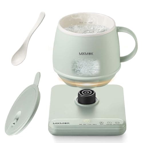 Table Boiling Water Mug, Coffee Warmer, 45-100℃ Temperature Control, 13.5 Oz 300W Fast Heating Cup, 4H Keep Warm, Electric Coffee Mug for Office, Home, Dorm, Gift for Friends Family Coworkers (Green) - Image 1