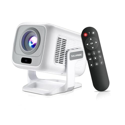 [ Auto Focus / 1080P Native ] Mini Projector 4K, 250 ANSI Lumens, Short Throw Projectors with Wifi and Bluetooth 5.4, Built-in Apps, Outdoor Movie Projector Portable Proyector (2026 Upgrade, White ) - Image 1