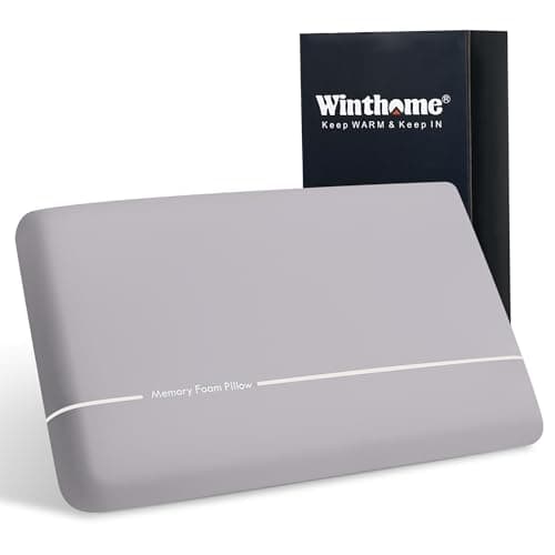 Winthome Memory Foam Pillow, Two-Sided Soft and Firm Neck Pillow for Sleeping, Suitable for Side, Back and Stomach Sleepers with Washable Cover - Image 1
