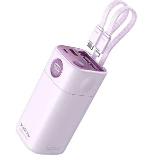 Portable Charger 20000mAh, 35W Fast Charging Power Bank with Built-in Cables (USB-C & Lightning), PD 3.0 Battery Pack for iPhone 16 17 15 Pro Max Plus, MacBook Air, Samsung S24, Travel Essentials - Image 1