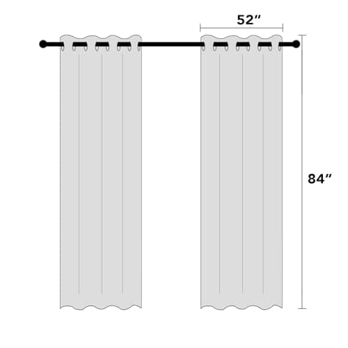 PrinceDeco Natural Linen Curtains 100% Blackout Linen Curtains for Bedroom Full Blackout Curtains 84 Inches Long Living Room Thermal Insulated Light Blocking Curtain Drapes White Backing, 2 Panels - Thumbnail 6