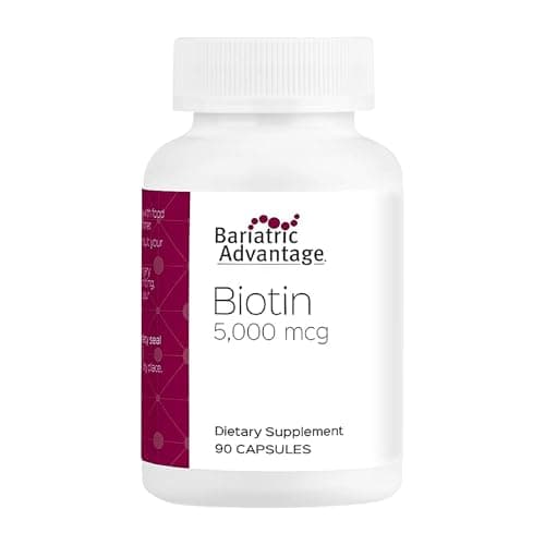 Bariatric Advantage Biotin 5,000 mcg - for Bariatric Surgery Patients - Easy-Digest Mini Capsules - Biotin Supplement - Hair, Skin & Nails Support* - 90 Count - Image 1