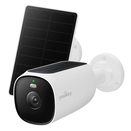 youkey Solar Security Camera Wireless Outdoor 2.5K, 24/7 Recording AOV Cameras for Home Security with Dual Solar Panel, No Subscription AI Detection for Surveillance, WiFi 6, Hub Compatible - Image 1