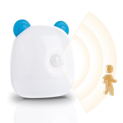 G Keni LED Motion Sensor Night Light for Kids, Baby Nursery and Adult, Rechargeable Battery Powered 4000K Warm White Motion Activated Nightstand Light Lamp for Bedroom/Bathroom/Hallway/Stairs(Blue) - Image 1