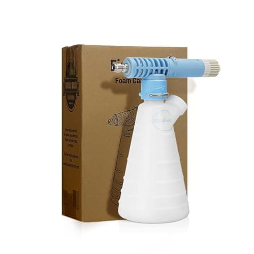 FizzFurry Upgraded Foam Cannon, Lightweight Car Wash Foam Cannon, Leak-Proof Construction, Fits 1/4 Inch Connector Pressure Washer, Easy Car Wash at Home