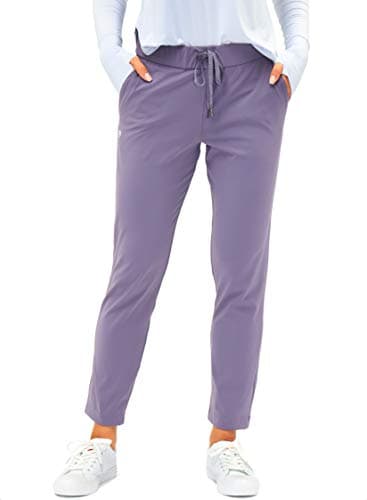 Women's Pants with Deep Pockets 7/8 Stretch Sweatpants for Women Athletic, Golf, Lounge, Work (Purple, XX-Large) - Image 1
