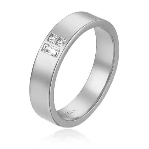 Cicy Bell Matching Couple Rings 18K Gold Plated Cubic Zirconia His and Hers 1pc Promise Rings Wedding Band Set for Engagement, Anniversary, Valentines Day Gifts - Image 1