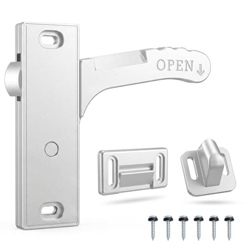 All-Aluminum RV Screen Door Latch Handle Kit – Heavy Duty Camper Screen Door Handle Replacement for Travel Trailer, Motorhome & RV, Upgraded Durable Latch with Screws & Washers (Right handle, Silver) - Image 1