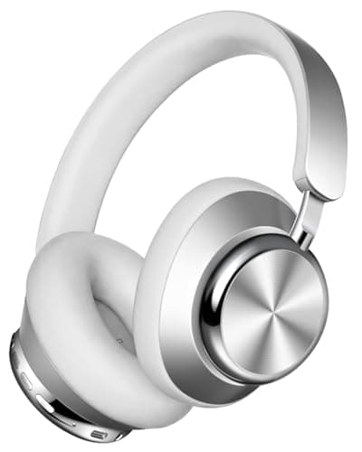 Wentronic Y03 Bluetooth Headphones Wireless Active Noise Cancelling Over Ear Headphones 48 Hours Playtime High Sound Quality 6 EQ Music Mode Headphones with Soft Ear Cushion - Silver - Image 1