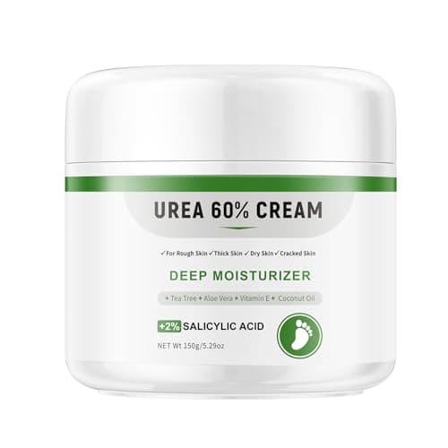 YAFUSIPE Urea Cream 60 Percent For Feet Maximum Strength Plus Salicylic Acid 2%, Tea Tree Foot Lotion For Dry Feet, Foot Cream Intensive Repair Foot Moisturizer 5.29oz - Image 1