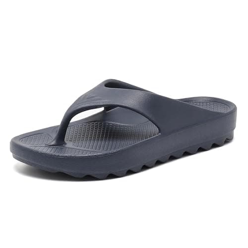 GETOEU Arch Support Flip Flops for Women Slip-Resistant Shower Shoes Beach Thong Sandals Soft Pool Flip Flops Comfort Orthopedic Sandals,Navy - Image 1
