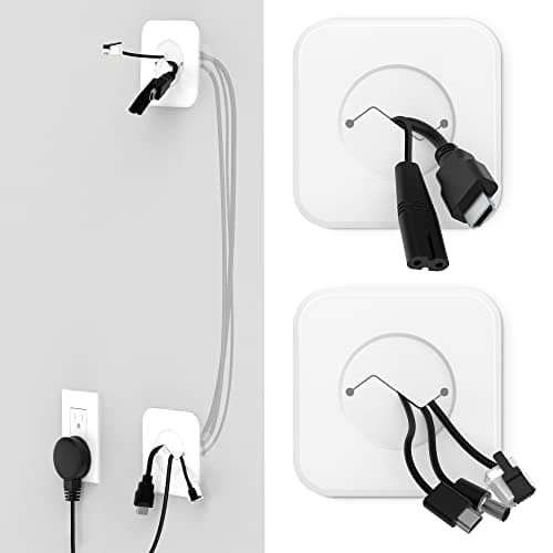 HomeMount Wall Mount TV Wire Hider Kit - Cable Management Kit Hides TV Wires Behind The Wall (White) - Image 1