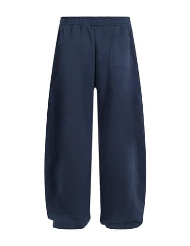 Aelfric Eden Baggy Sweatpants Womens Wide Leg Sweatpants Mens Solid Arc Sweat Pants Casual Athletic Lounge Pants Dark Blue - Thumbnail 2