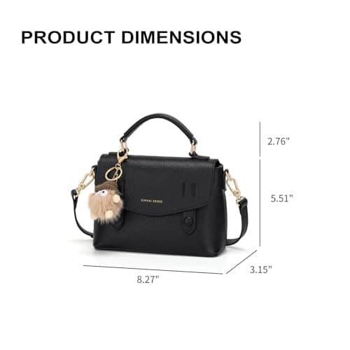 CinvaiKrose Crossbody Bags For Women, Leather Handbags For Women, For Two Carrying Styles With Charms - Thumbnail 6