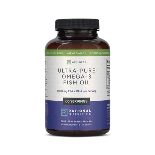 Rational Nutrition Norwegian Omega-3 Fish Oil 1000mg EPA+DHA, IFOS Certified, EPAX® rTG Triglyceride - Ultra-Pure, No Fishy Burps, Third-Party Tested, for Heart, Brain & Joint Health - 120 Softgels - Image 1