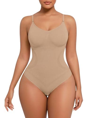 POSESHE Shapewear Tummy Control Seamless Bodysuit Hip Enhancer Body Shaper for Women - Image 1