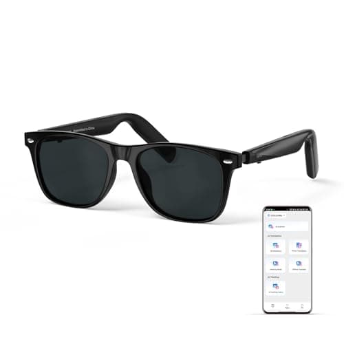 AI Glasses for Men & Women, Smart Glasses Powered by ChatGPT, AI Real-time Translation with 145 languages, 11H Music Play, Bluetooth Sunglasses with Polarized Lens, UV Protection for Daily Use, Travel - Image 1