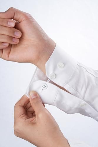 Nebubag 8PCS Collar Extenders For women & Mens Shirts,20L Alloy Button Extender For Dress Shirts Neck Collar Cuffs (White) - Thumbnail 4