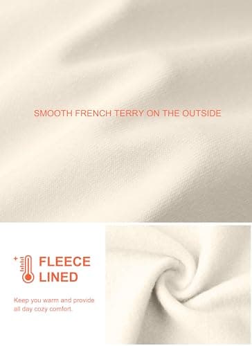 G Gradual Hoodies for Women Oversized Fleece Sweatshirt with Pocket Loose Fit Casual Athletic Workout Pullover, Beige, Small - Thumbnail 5