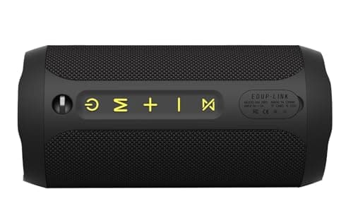 EDUPLINK Bluetooth Speaker Waterproof IPX7 Portable Wireless 20H Battery Outdoor Stereo Black - Thumbnail 2