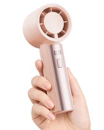 Gaiatop Small Handheld Personal Fan, Powerful High Speed Turbo Cooling, 4000mAh USB Rechargeable Battery Powered Mini Portable Fan for Travel, Outdoor Essentials, Summer Gifts for Women Girls, Pink - Image 1