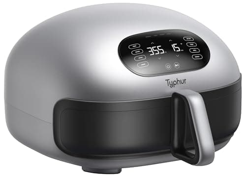 Typhur Dome 2 AI Smart Air Fryer, Large Flat Airfryer with Top & Bottom Heating, Self-cleaning Digital Fryer, PFAS free Ceramic Basket, Fits a 12" Pizza or Steaks, Whisper-Quiet, 120V - Image 1