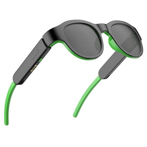 INLOOKSEEK Kids Smart Sunglasses, Open-Ear Stereo Sound, Light up Glasses, Magnetic Charging, for Kids 6-12 Years, Gifts for Boys and Girls (Black)