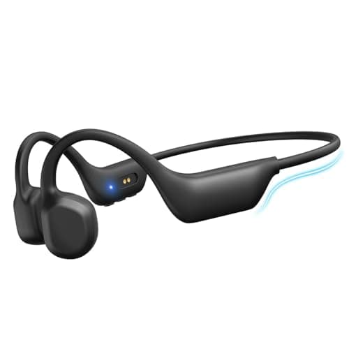 UOEPOWA Bone Conduction Headphones 2026 New Model Bluetooth 6.0 Open-Ear Design 10-Hour Battery Life IPX5 Waterproof Sports Headphones with Microphone Ideal for Running, Cycling, Gym Use (Black) - Image 1