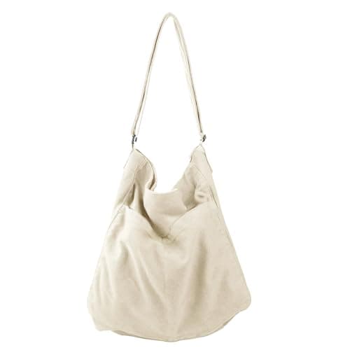 GEMIU Canvas Hobo Bags for Women and Men Big Crossbody Tote Bag with Muti-pockets and Zipper Travel Work - Image 1