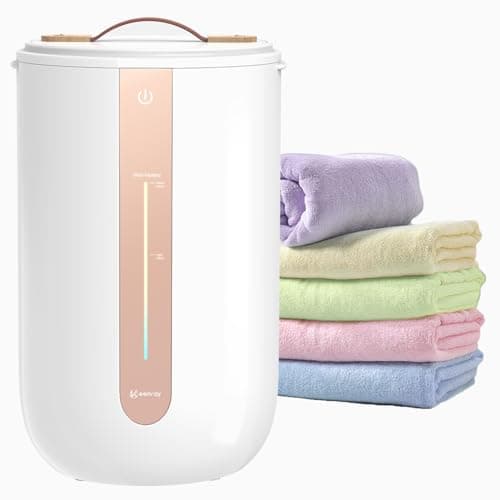 Keenray Towel Warmer for Bathroom, Towel Warmer Bucket with Heating Progress Bar, Fragrance Disc Holder, Leather Handle, Auto Shut-Off Towel Bucket Fits Up to Two 40" x 70" Towels, Bathrobe, Blankets - Image 1