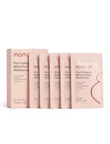 Momcozy Stretch Mark Cream for Sensitive Skin, 5-Day Trial Pack, Organic Meadowfoam Seed Oil, Natural Skincare, Massage Moisturizer, 0.9 oz (5 x 5g Sachets) - Image 1